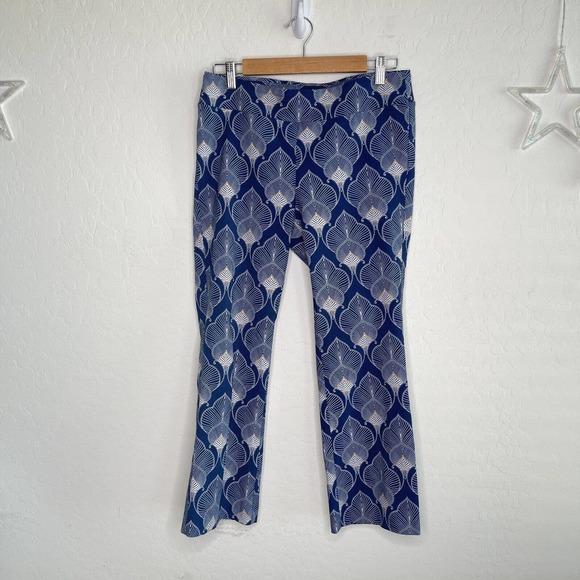 J McLaughlin Womens Pull On Catalina Cloth Pants Size 10 Geometric Straight Leg - Picture 2 of 12